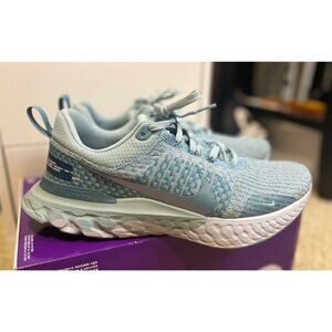 Nike React Infinity Run 3 Flyknit Men Shoes Blue Size 11 Worn DZ3014-400 No Box